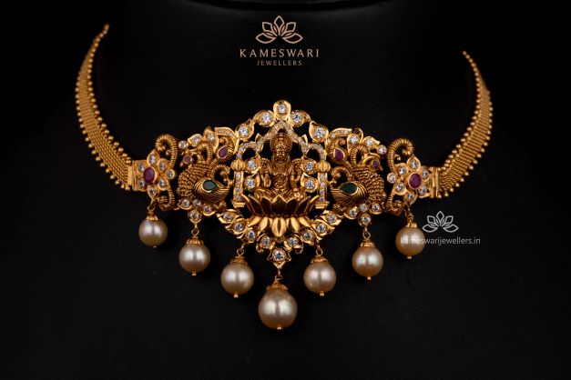 Mayura Lakshmi Pachi Bajubandh Cum Choker Mayura Lakshmi Pachi Bajubandh Cum Choker