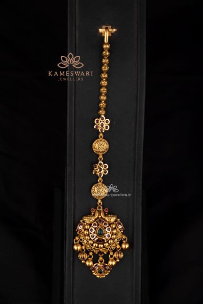 Antique Floral Maang Tikka Antique Floral Maang Tikka