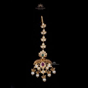 Pachi Peacock Maang Tikka