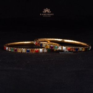 Cz Navratna Bangle