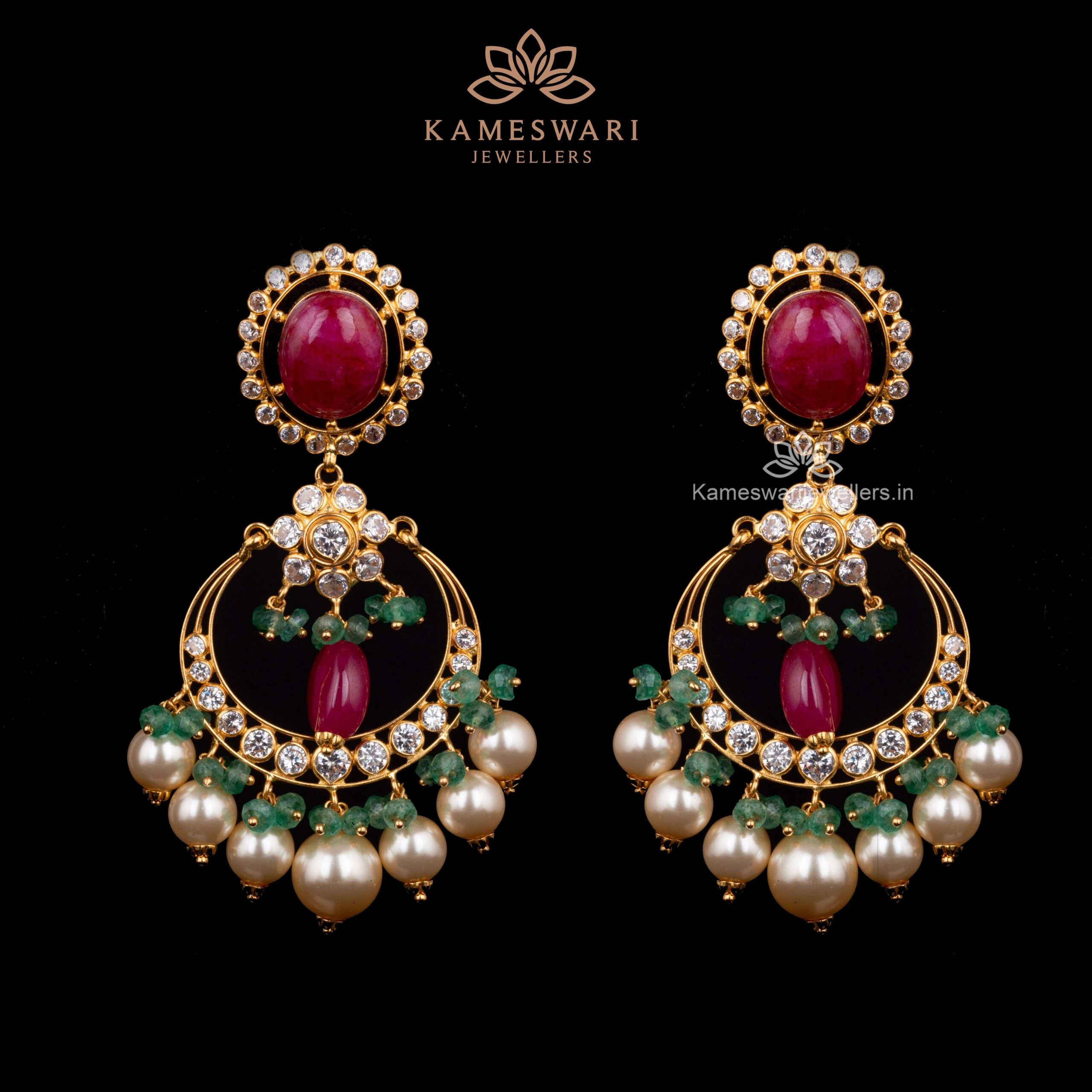Chandbali Earrings In 10 Grams Chandbali Earrings 10 Gram Gold