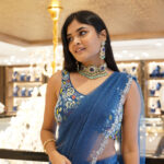 Tanzanite and Polki Necklace Set | Kameswari Jewellers