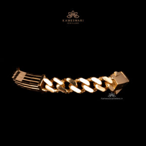 Curb Link Gold Bangle – Bold & Stylish Design