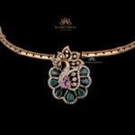 Peacock Motif Gold Necklace - Kameswari Jewellers