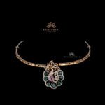 Peacock Motif Gold Necklace - Kameswari Jewellers