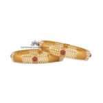 Pachi Bangles with Rubies and Micro Pearls