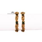 Antique Mayuri Bangle with Emerald Stone