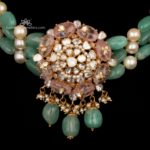 Mezonite and Polki Necklace | Kameswari Jewellers