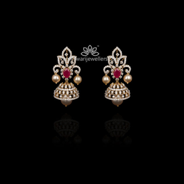 Radhika Diamond Jhumka Earrings