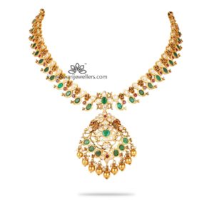 Shreeja Ancient Paachiwork Gold Necklace