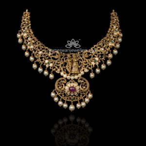Radha Krishna Pachiwork Necklace