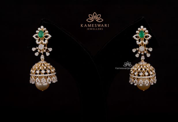 Buy Polki Diamond Dangle Earring Polki Earring Emerald & Pearl Gems Earring  Handmade Victorian Design Wedding Gift Jewelry Free Shipping Online in  India - Etsy