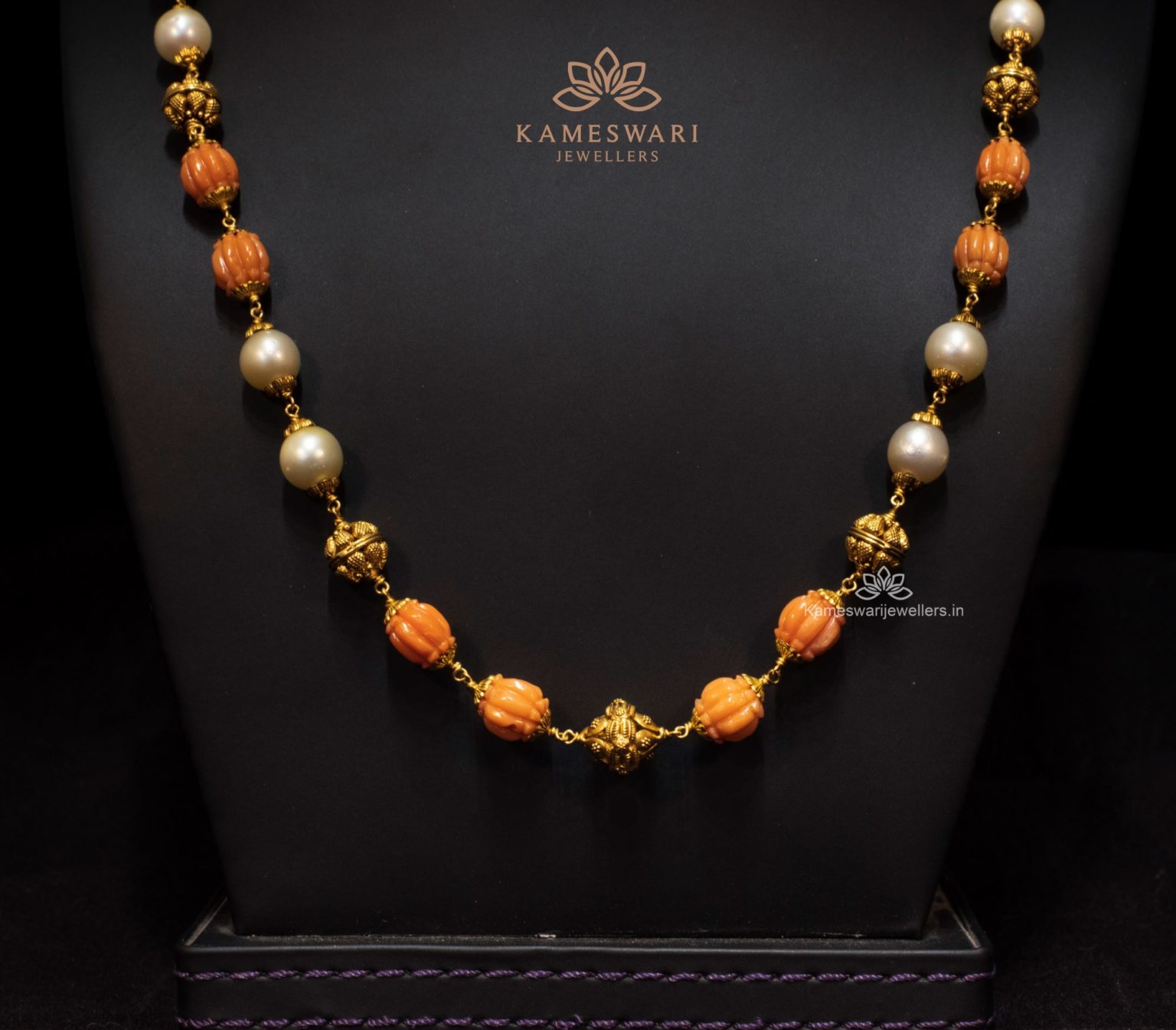 Ramya Coral Beads Chain | Kameswari Jewellers