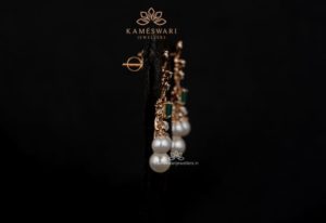 Pearl Drop Diamond Earrings