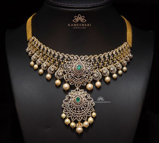 Kameswari jewellers deals diamond necklace