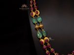 Perfect combination of ruby and emerald chain