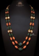 Two layered coral and emerald haram