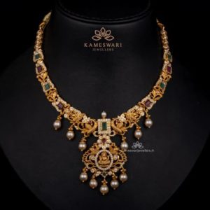 Lakshmi Pachi Emerald Necklace