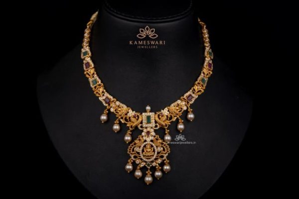 Lakshmi Pachi Emerald Necklace