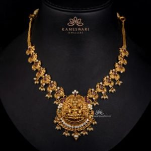Lakshmi Peacock Pachi Necklace