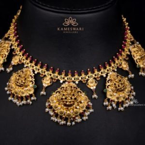 Peacock Lakshmi Pachi Necklace