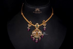 Peacock Lakshmi Pachi Necklace