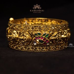 Antique Bangles with Ruby and Emerald Stones