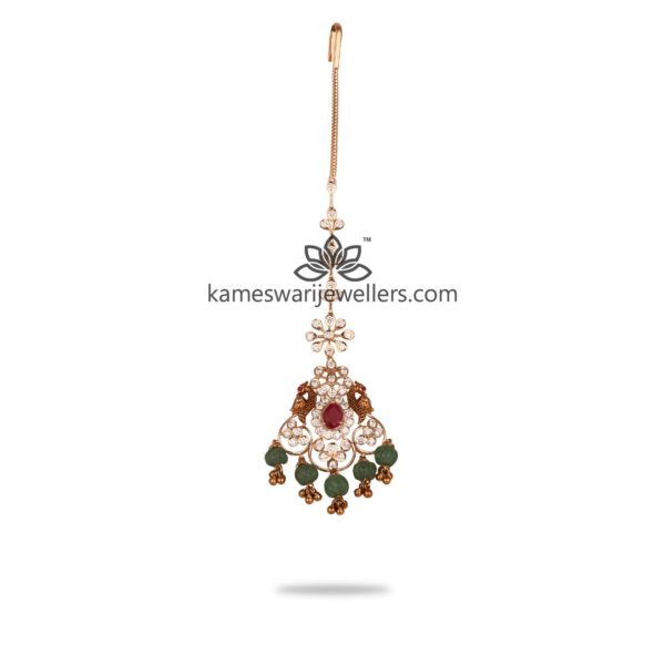 IGI-Certified Diamond Maang Tika | Kameswari Jewellers.