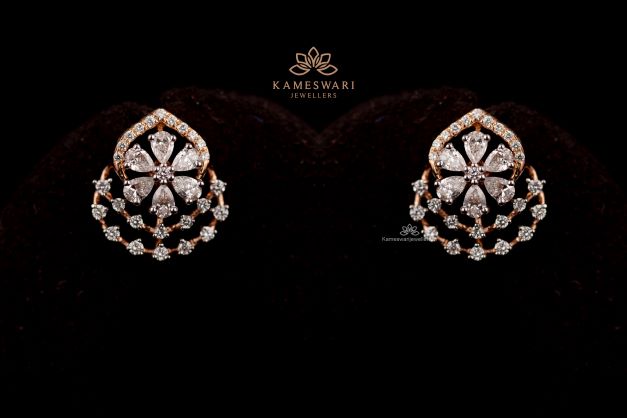 Designer diamond earrings - Indian Jewellery Designs