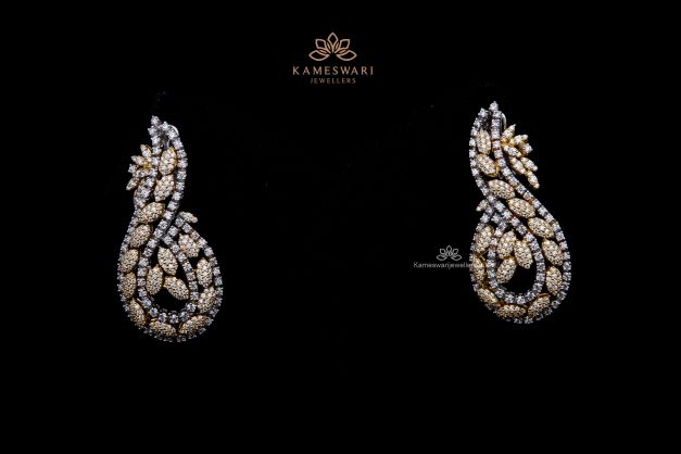 Buy Earrings Online | Myra Diamond Jhumki Earrings from Indeevari