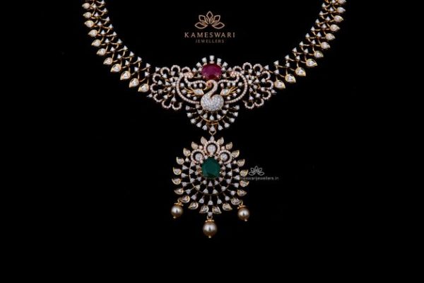 Peacock Diamond Necklace