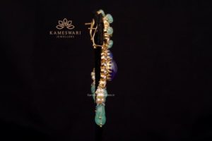 Tanzanite and Polki Necklace Set | Kameswari Jewellers