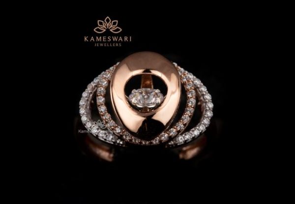 Swarovski Multilayered Ring | Kameswari Jewelers.