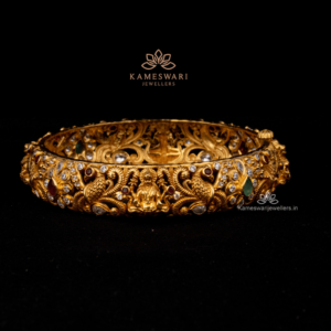 Pachi Bangle with Lakshmi Motifs and Peacock