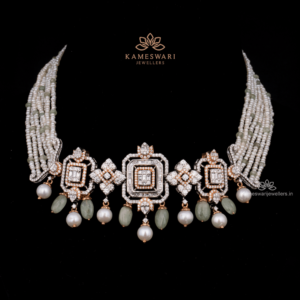 Polki Necklace with Earrings | Kameswari Jewellers