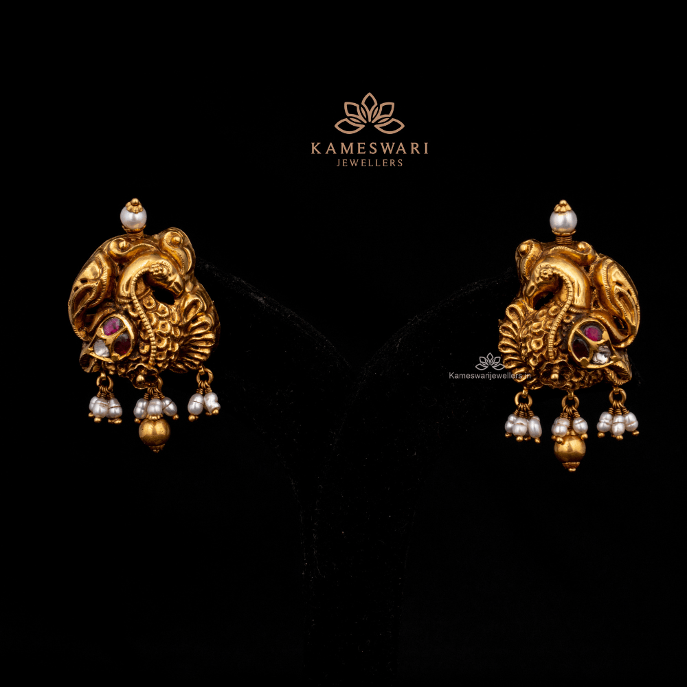 Buy Gold earrings and necklace set | PC Chandra Jewellers