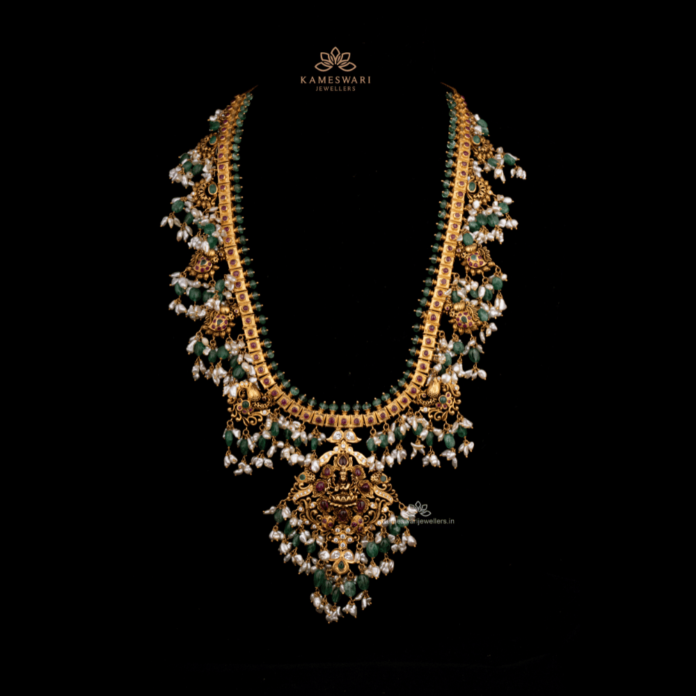 Pachi Emerald Maang Tikka | Kameswari Jewellers