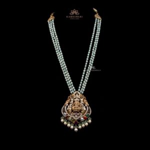 Pachi Ruby Emerald Dashavataram  Necklace