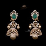 Diamond Floral Jhumkas