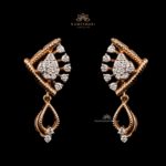 Diamond studded Droplet Earrings