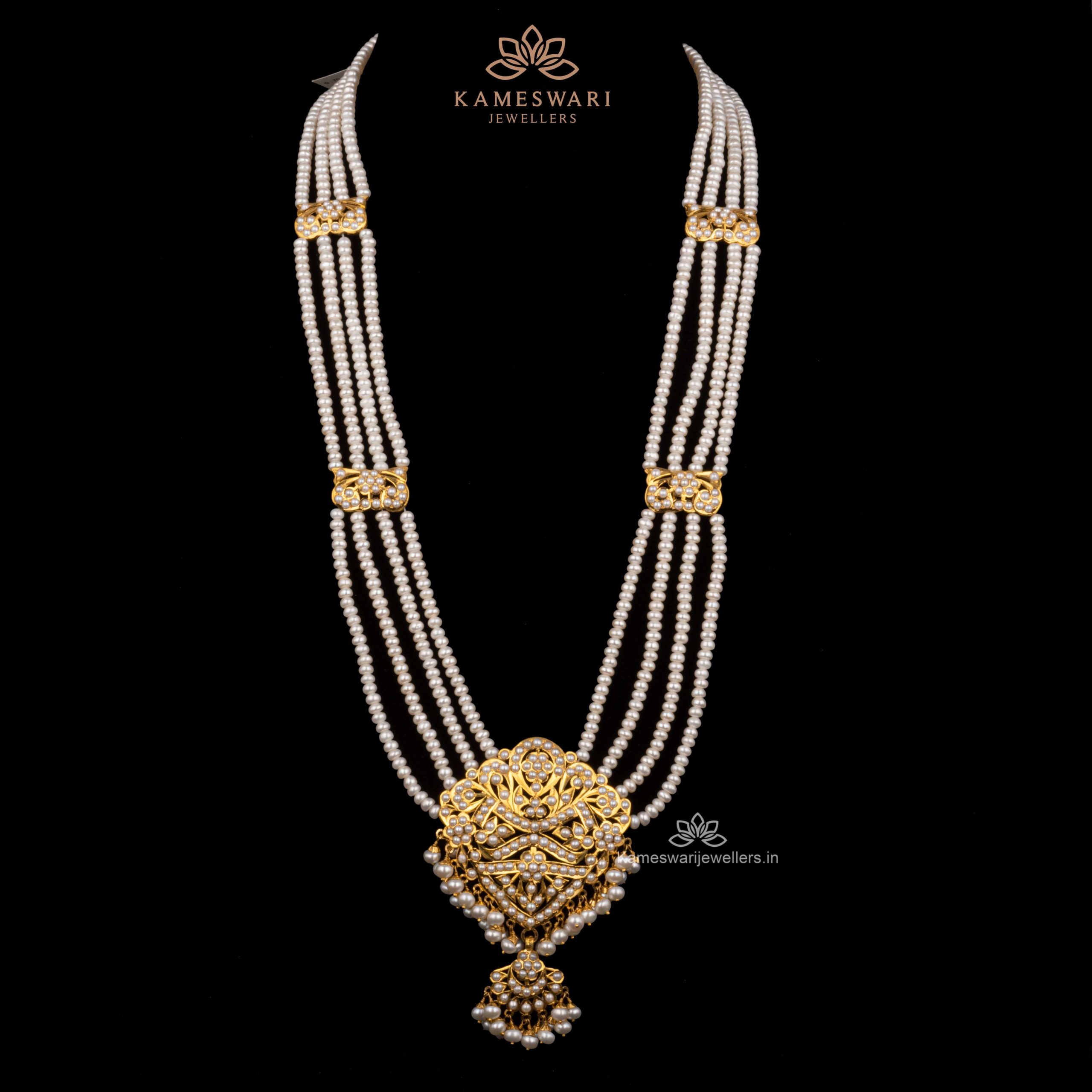Collection 121+ gold pearl necklace