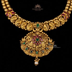 Antique Pachi Ruby Emerald Necklace