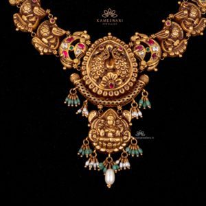 Heritage Lakshmi Peacock Necklace