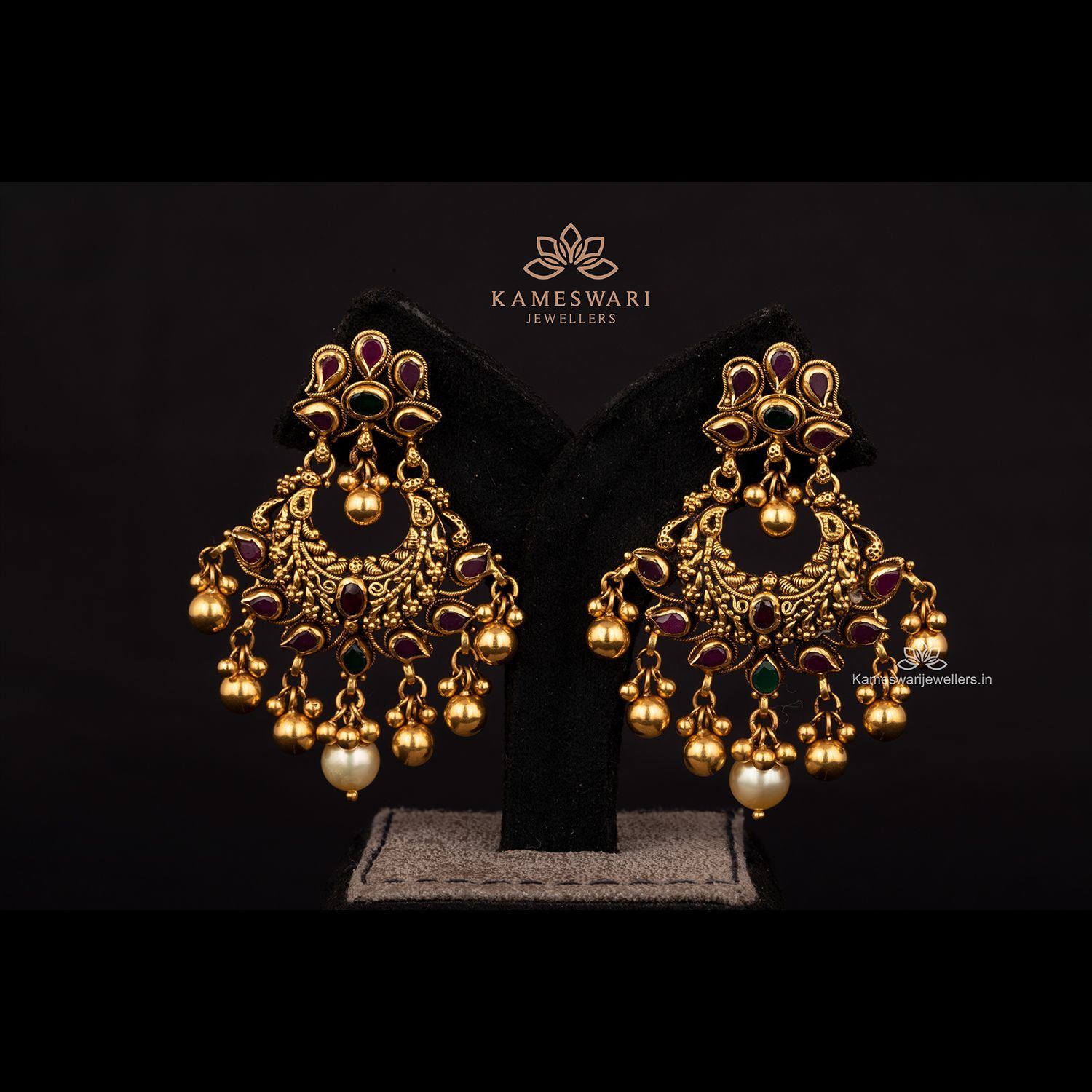 31 Chandbali Earrings Designs That Will Blow Your Mind • South India Jewels  | Designer earrings, Gold earrings designs, Jewelry design earrings