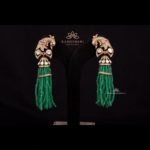 Vibrant Emerald Bead Haram with Peacock Pendant | Kameswari Jewellers