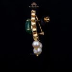 Polki Necklace and earrings with Pearls Droplets | Kameswari Jewellers