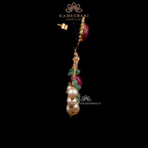Exquisite Chandbali Bead Earrings | Kameswari Jewellers