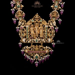 Radiant Ruby Ramparivar Haram | Kameswari Jewellers