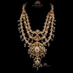 Radiant Ruby & Emerald 3-Layer Haram | Kameswari Jewellers