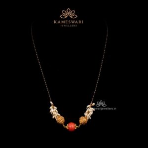 Exquisite Coral & Pearls Mangalsutra by Kameswari jewellers